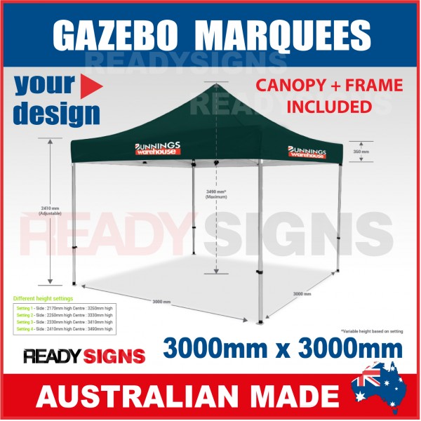 Gazebo Marquee 3M X 3M with Printed Canopy